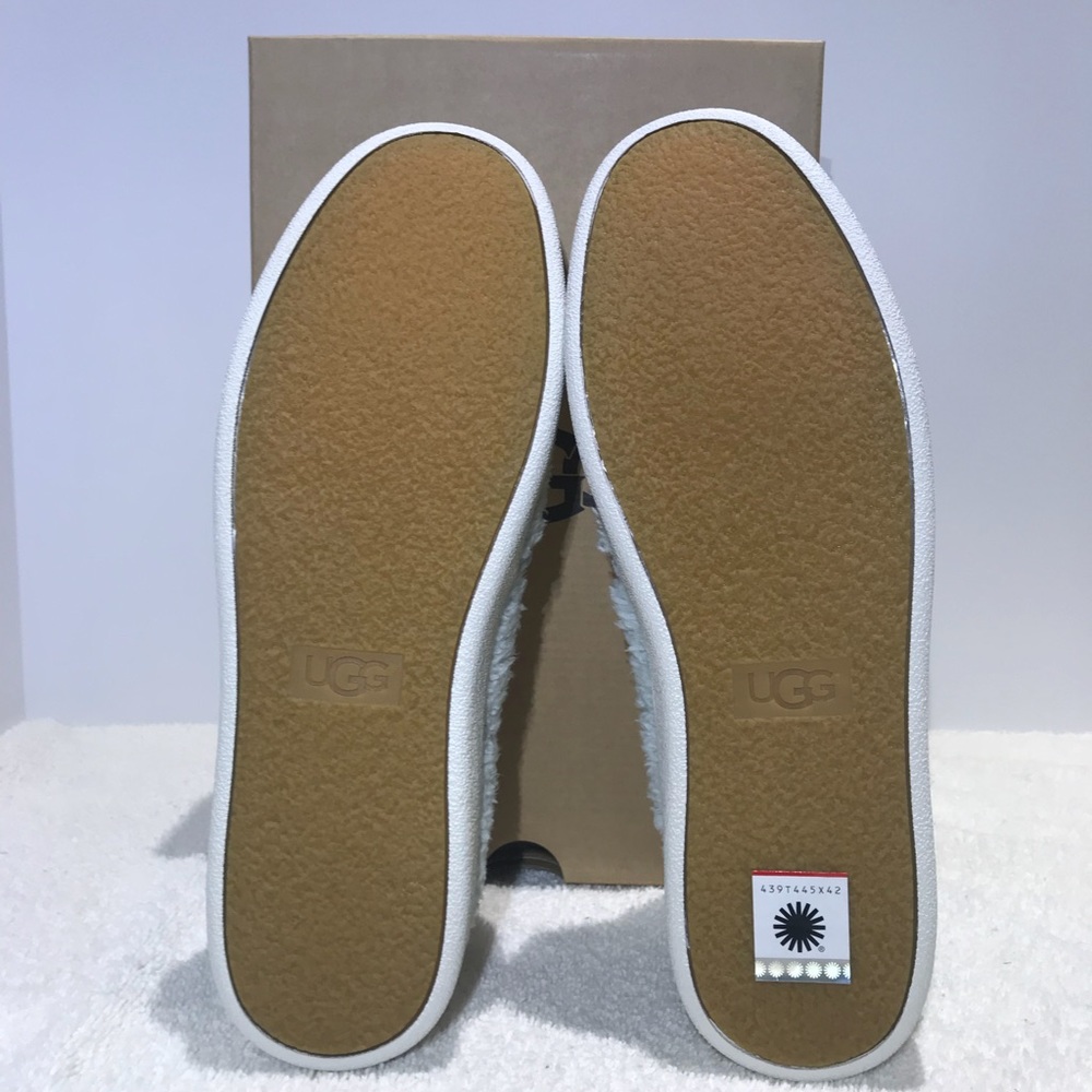 Ugg Ricci Slip On Shoes Furry Fuzz Iceberg Blue - Picture 5 of 7